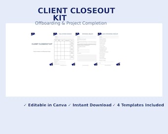 Kunden Restposten Kit Canva Vorlagen | Zahlungs-Tracker, Testimonial Anfrage (Digitaler Download)