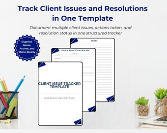 Client Issue Tracker Template | Freelancer Support Log (Digital Download)