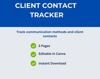 Kundkontaktspårare | Mall för kommunikationslogg (digital nedladdning)