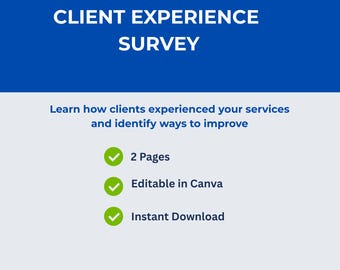Mall för kundupplevelseundersökning | Feedbackformulär, begäran om vittnesmål (digital nedladdning)