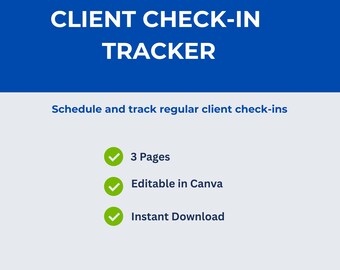 Spårning av klientincheckning | Mall för uppföljningslogg (digital nedladdning)