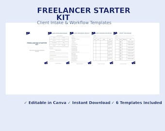 Freelancer Kundeneingang & Arbeitsablauf Vorlagen (Canva) | VA Business System