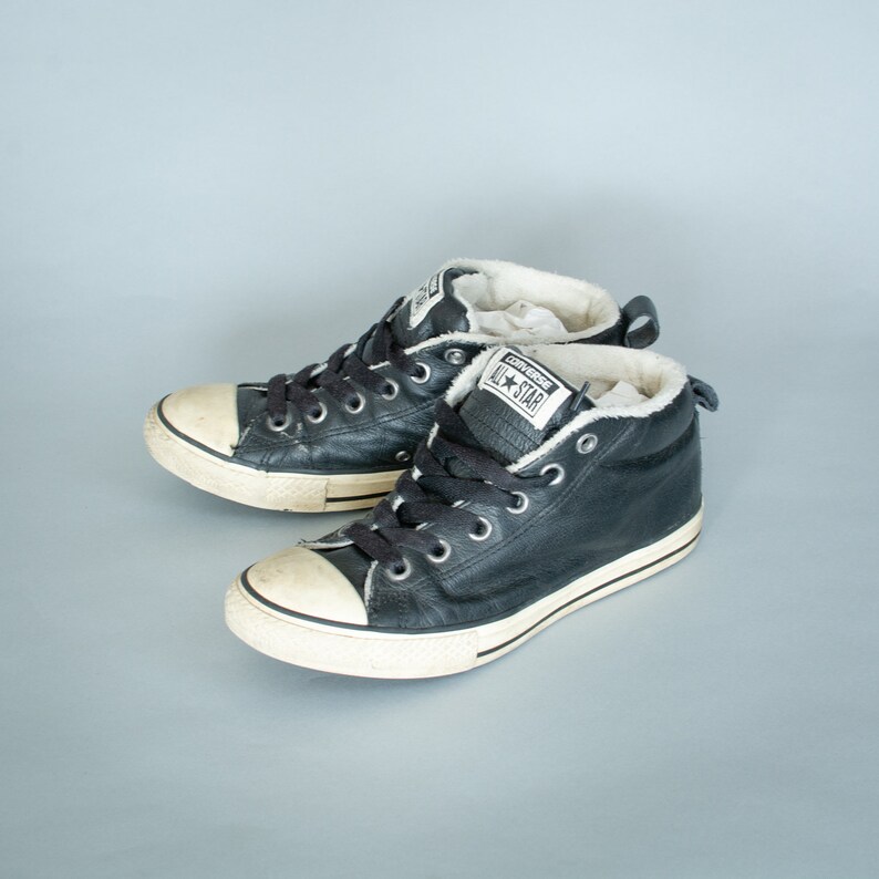 black leather converse uk 4