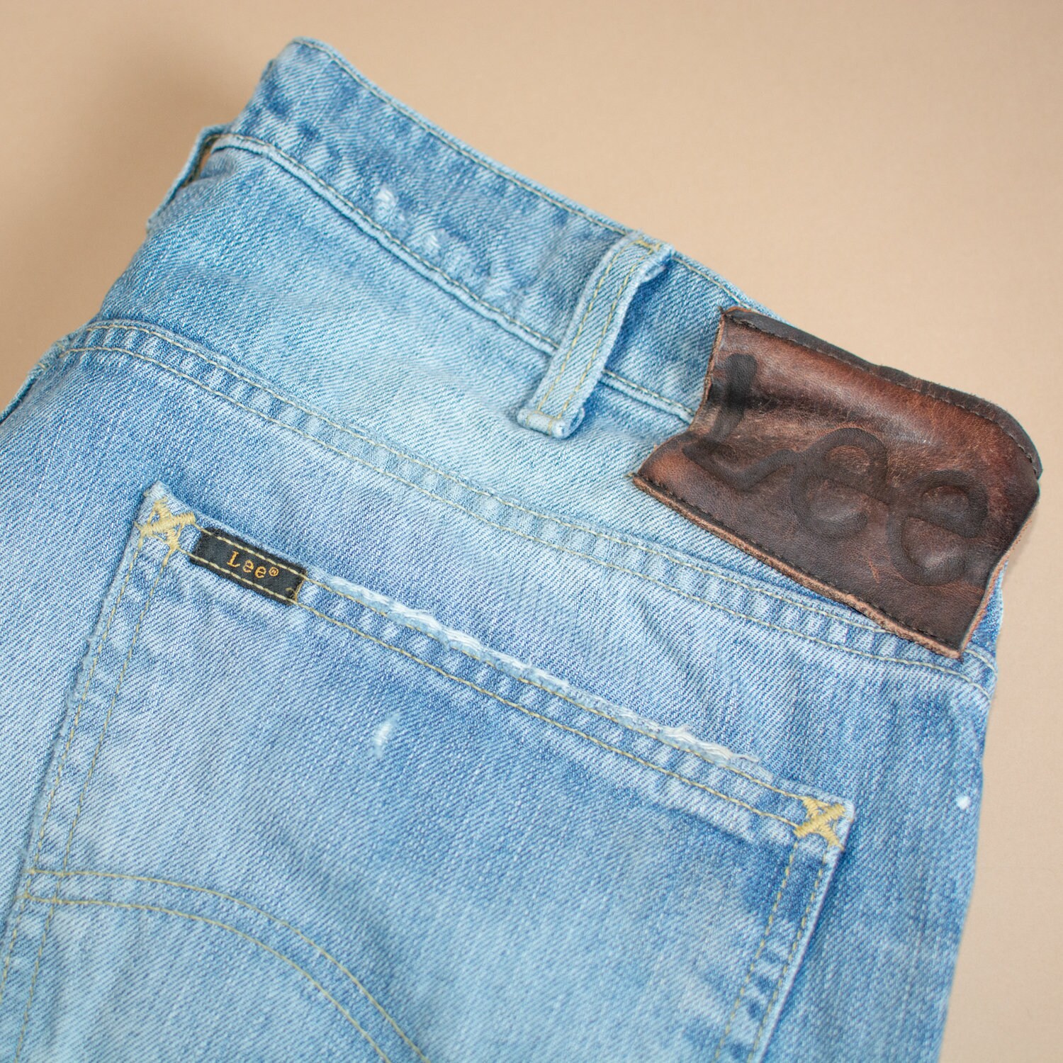 Image of Lee Blake Jeans Blue Denim Straight Leg Men's | Labelw34L34 W 36 L 34