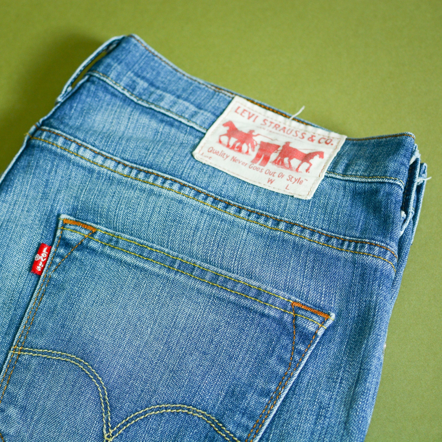 Image of Levi 504 Jeans Straight Leg Zip Fly Blue Vintage Men's | Labelw36L34 W 35 L 33