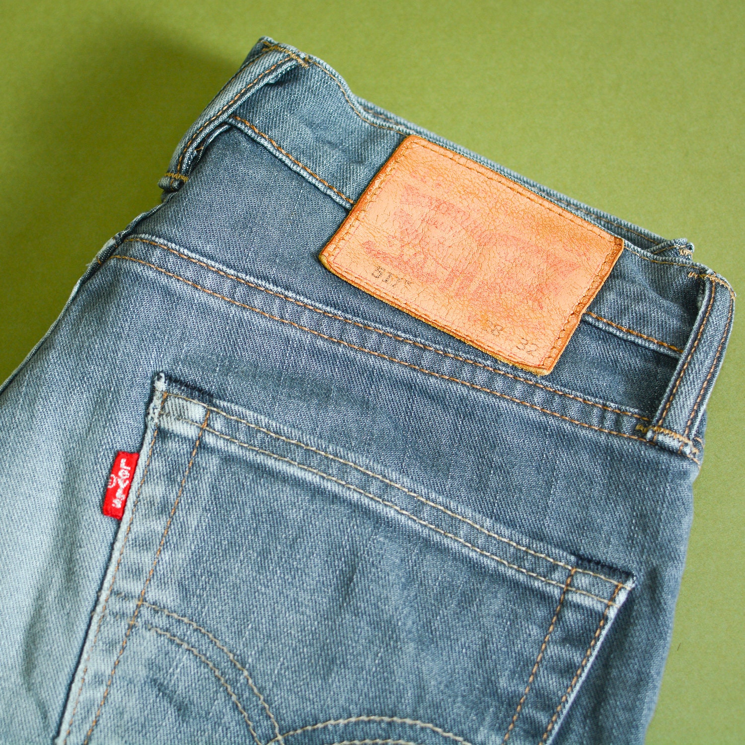 Image of Levi 511 Jeans Slim Fit Zip Fly Grey Vintage Men's | Labelw28L32 W 28 L 32