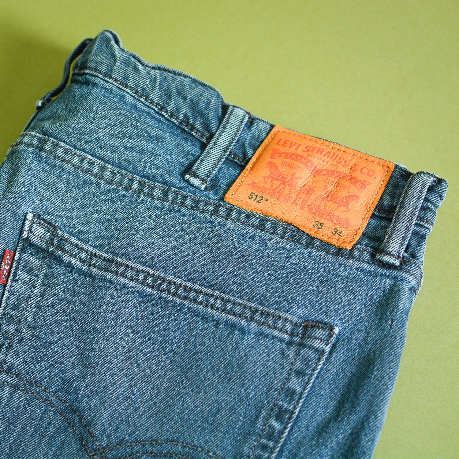 Image of Levi 512 Jeans Bootcut Zip Fly Blue Vintage Men's | Labelw38L34 W 39 L 33