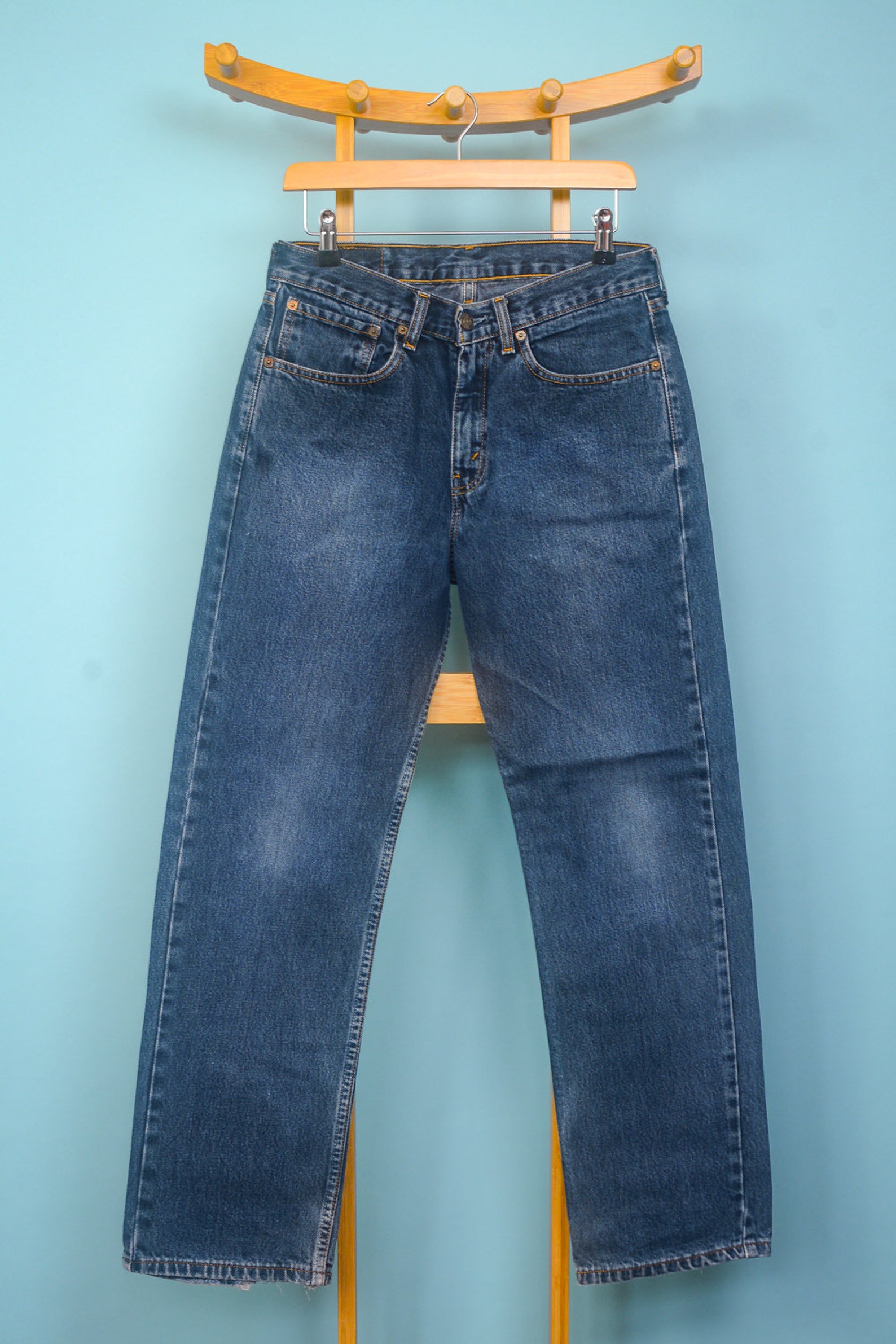 Levi 751 Jeans Blue Straight Leg Zip Fly Vintage Men's | Etsy