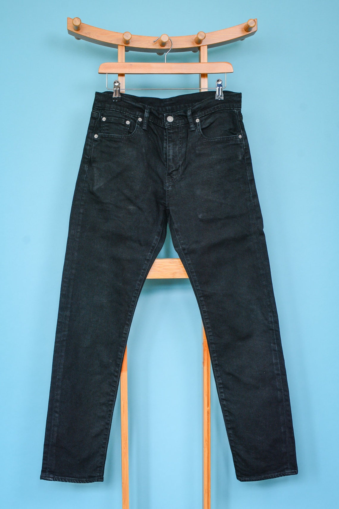 Levi 502 Jeans Black Straight Leg Zip Fly Vintage Men's | Etsy