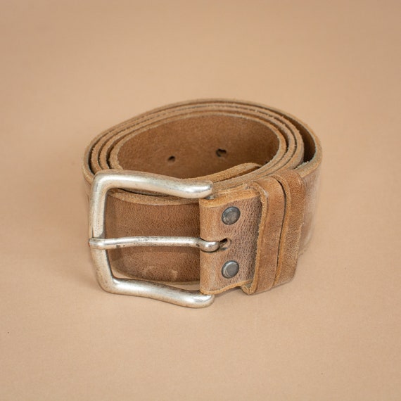 mens brown leather jeans belt