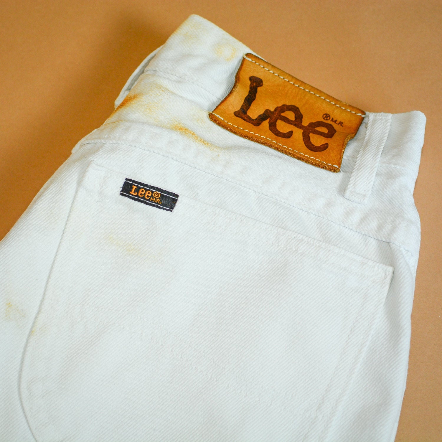 Image of Lee St. Louis Jeans White Straight Leg Zip Fly Men's | Labelw30L34 W 27 L 29