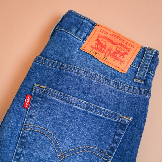 Levi 519 Jeans Skinny Mid Rise Blue 