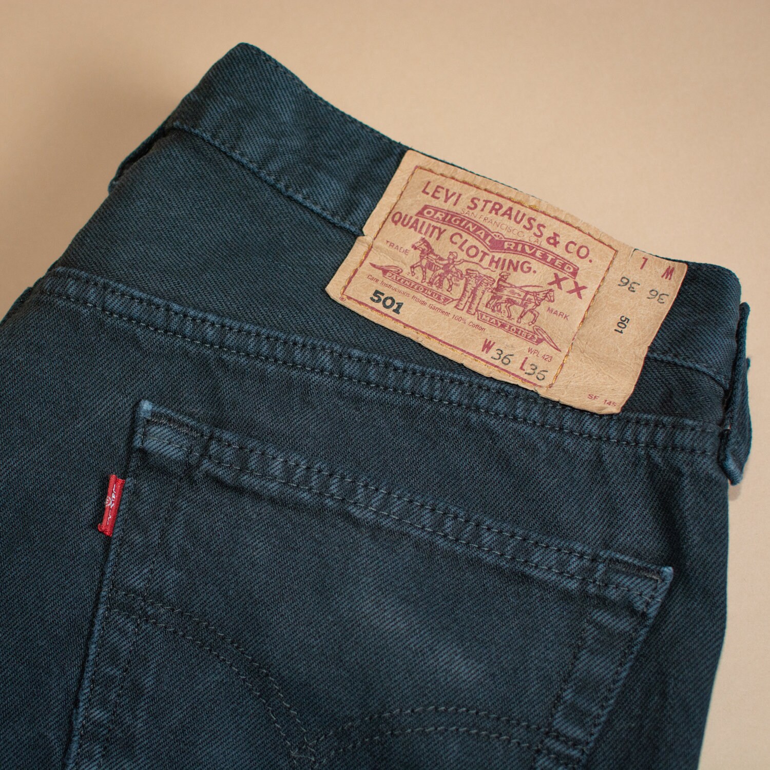 Image of Levi 501 Jeans Black Straight Made in Uk Unisex Vintage | Patchw36L36 W 34 L