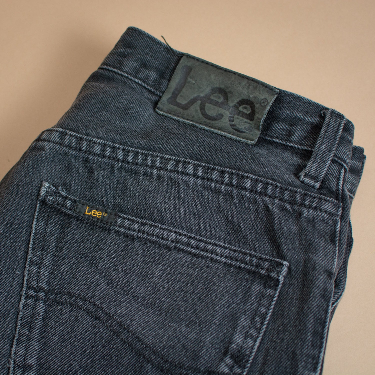 Image of Lee Brooklyn Jeans Black Denim Straight Leg Men's | Labelw34L34 W 32 L
