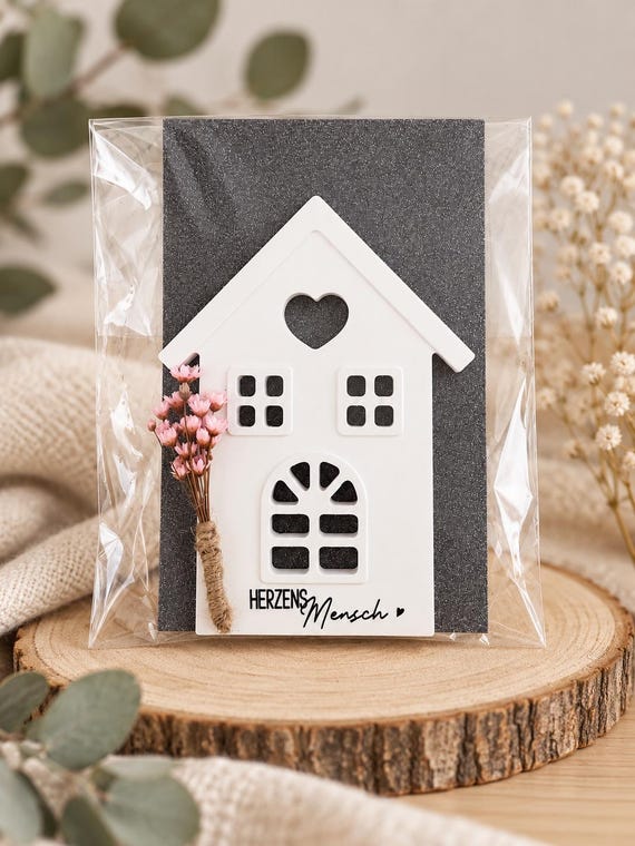 Housewarming gift, decorative house for loved ones, hand-cast from Keraflott, gift for loved ones, small token, gift for girlfriend