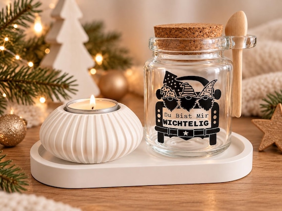 Christmas decoration set “You are gnome to me” – hand-cast from Keraflott