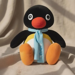 Juguete de peluche Pingu - Animal de peluche Noot Noot, regalo retro para niños, muñeca de dibujos animados coleccionable