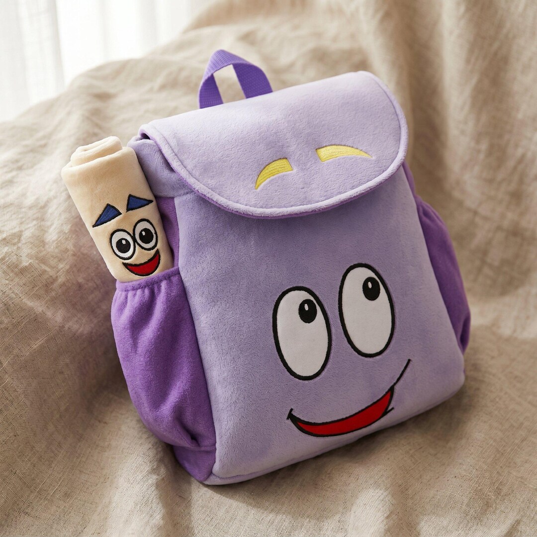 Dora Explorer Plush Backpack - Flannel Rescue Bag With Map, Kids ...