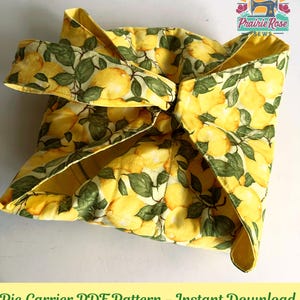 Patrón de costura para portatartas acolchado: crea tu propio bolso de panadería.