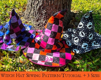 Quilted Patchwork Witch Hat Pattern & Picture Tutorial - Fun Sewing Project
