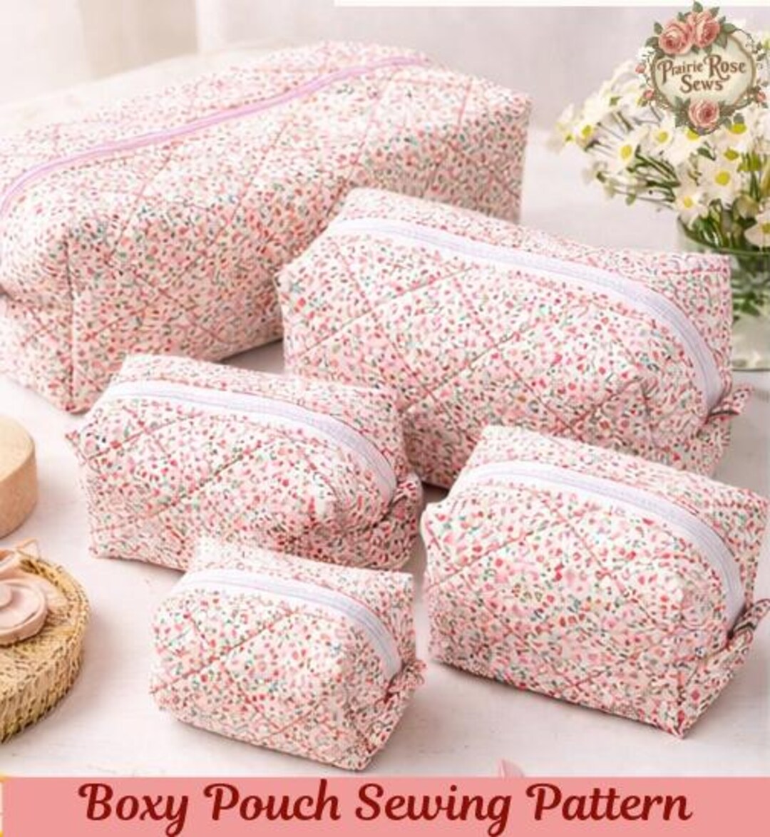 Boxy Pouch Sewing Pattern PDF | 5 Sizes Included | Beginner Friendly ...