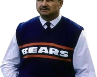 Mike Ditka Chicago Bears Iconic Wool Sweater Vest