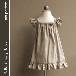Lauren Dress - PDF Pattern - Size 12 months to 8 years old and tutorial, PDF Downloadable, Easy Pattern