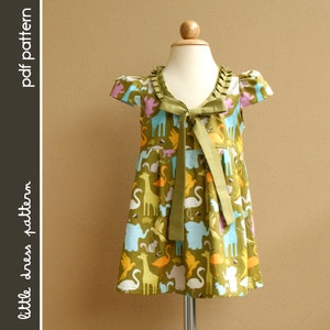 Stella Dress - PDF Pattern - Size 12 months to 8 years old and tutorial, PDF Downloadable, Easy Pattern