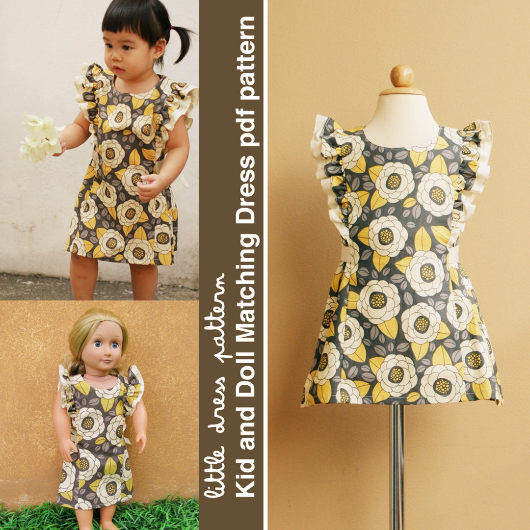 Anya Kid and Doll Matching Dress - PDF Pattern, PDF Downloadable, Easy ...