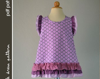 NIEUW Caroline Dress - PDF-patroon - maat 12 maanden tot 8 jaar oud en tutorial, PDF downloadbaar, eenvoudig patroon