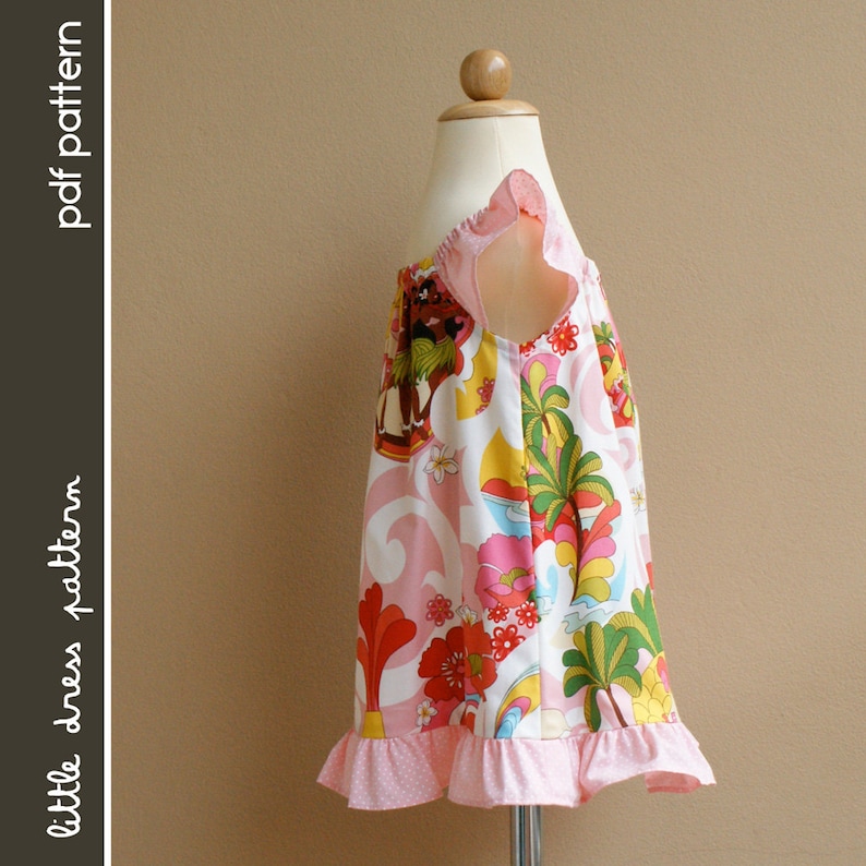 Lauren Dress PDF Pattern Size 12 months to 8 years old and tutorial, PDF Downloadable, Easy Pattern image 2