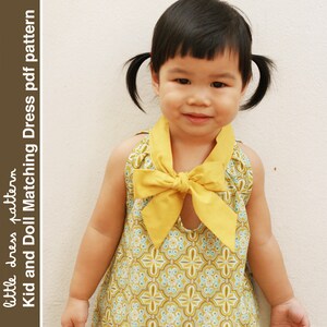 Sara Kid and Doll Matching Dress PDF Pattern, PDF Downloadable, Easy Pattern image 5