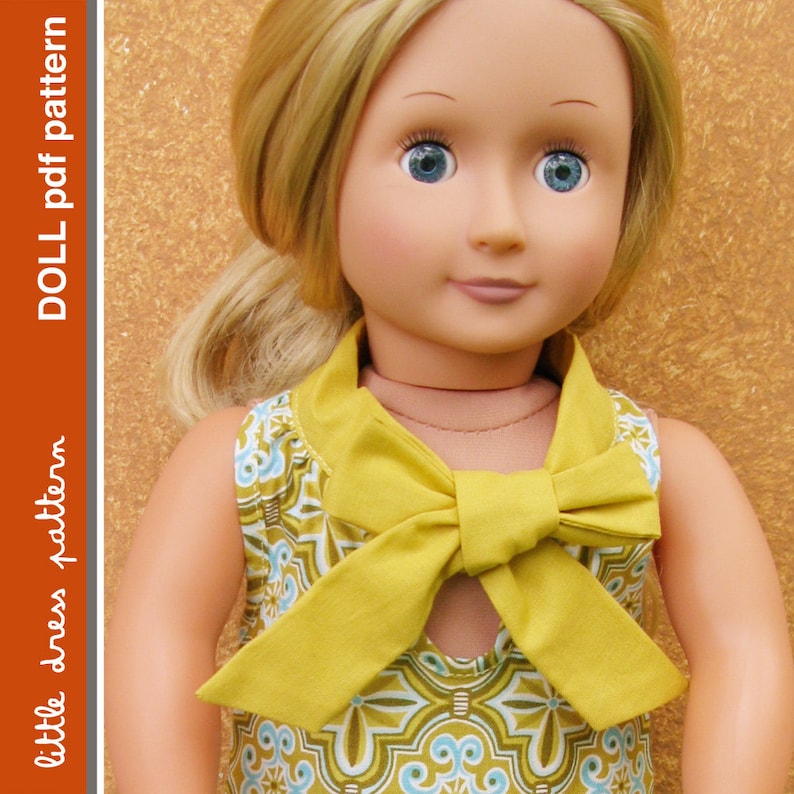 Sara Doll Dress PDF Pattern Doll Size 18 inch, PDF Downloadable, Easy Pattern image 2