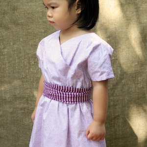 Kimono Dress PDF Pattern Size 12 months to 8 years old and tutorial, PDF Downloadable, Easy Pattern image 4