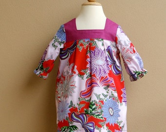 NIEUW Leah Dress - PDF-patroon - maat 12 maanden tot 8 jaar oud en tutorial, PDF downloadbaar, eenvoudig patroon