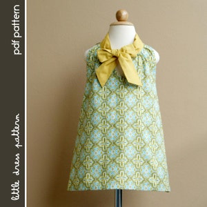 Sara Dress - PDF Pattern - Size 12 months to 8 years old and tutorial, PDF Downloadable, Easy Pattern