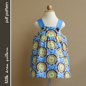 Payton Reversible Dress - PDF Pattern - Size 12 months to 8 years old and tutorial, PDF Downloadable, Easy Pattern