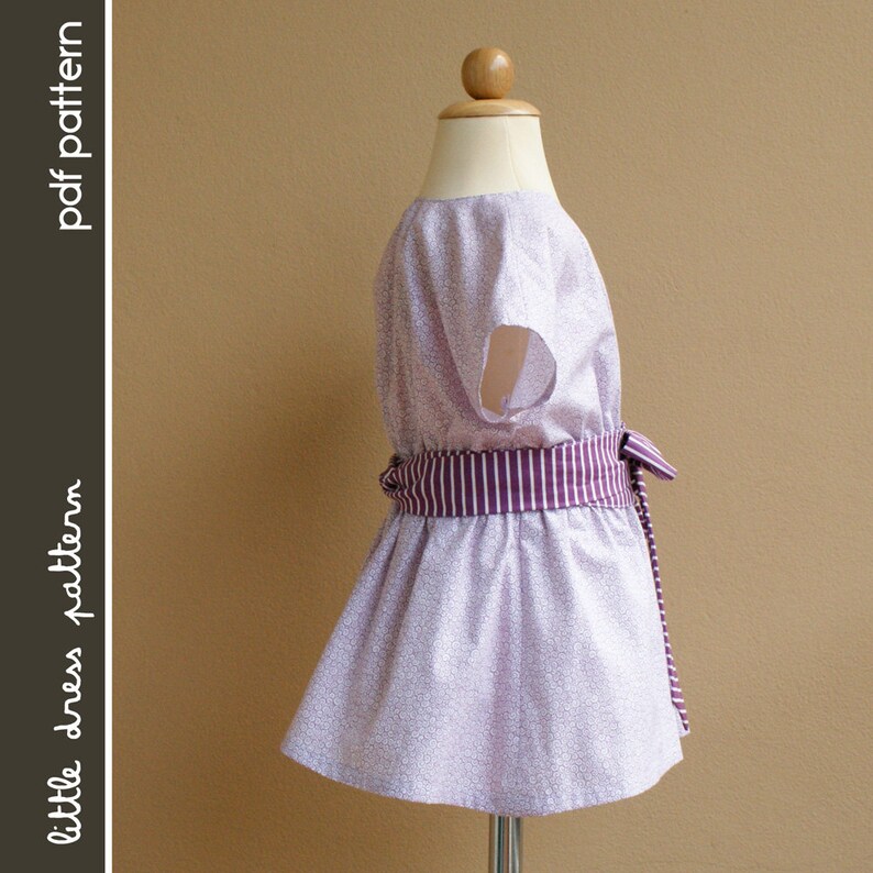 Kimono Dress PDF Pattern Size 12 months to 8 years old and tutorial, PDF Downloadable, Easy Pattern image 3