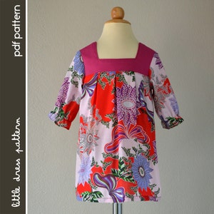 NEW Leah Dress - PDF Pattern - Size 12 months to 8 years old and tutorial, PDF Downloadable, Easy Pattern