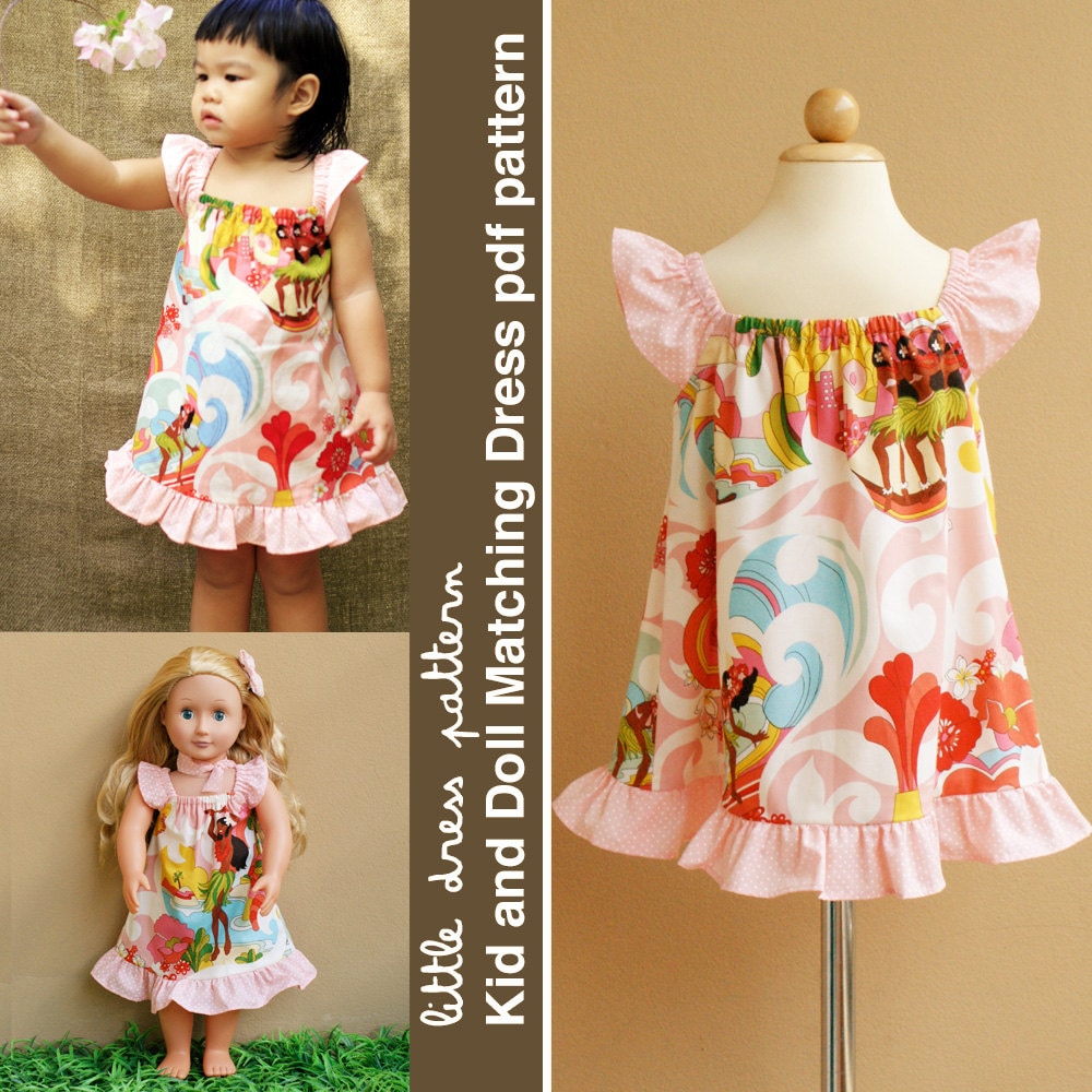 Lauren Kid and Doll Matching Dress - PDF Pattern, PDF Downloadable ...