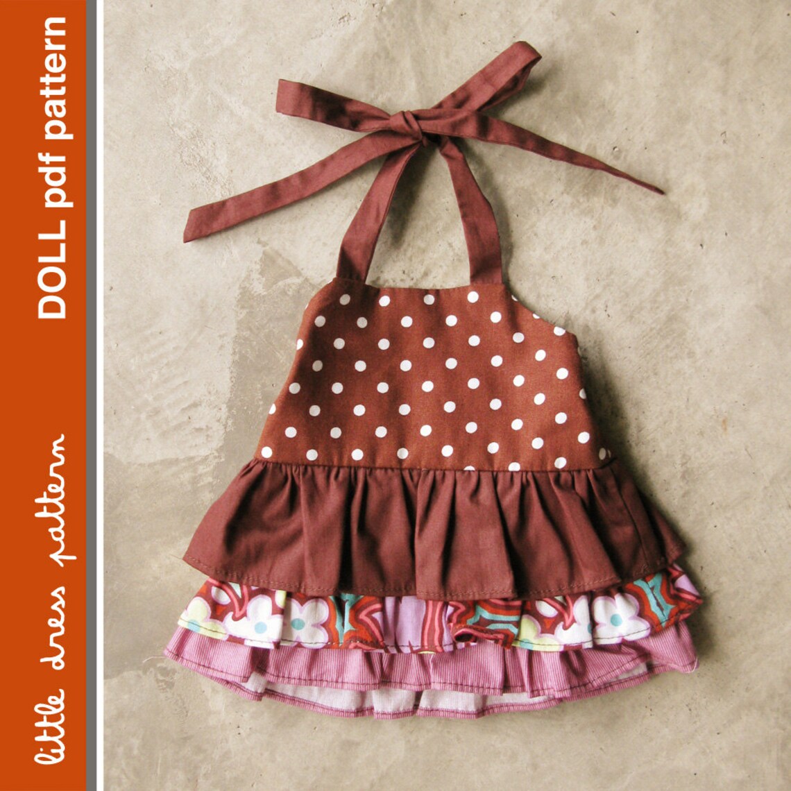 Brandy Doll Dress PDF Pattern Doll Size 18 Inch, PDF Downloadable, Easy