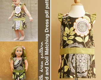 Morgan Kid and Doll Matching Dress - PDF Pattern, PDF Downloadable, Easy Pattern