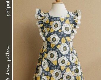 Anya Dress - PDF Pattern - Size 12 months to 8 years old and tutorial, PDF Downloadable, Easy Pattern