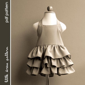 Brandy Dress - PDF Pattern - Size 12 months to 8 years old and tutorial, PDF Downloadable, Easy Pattern