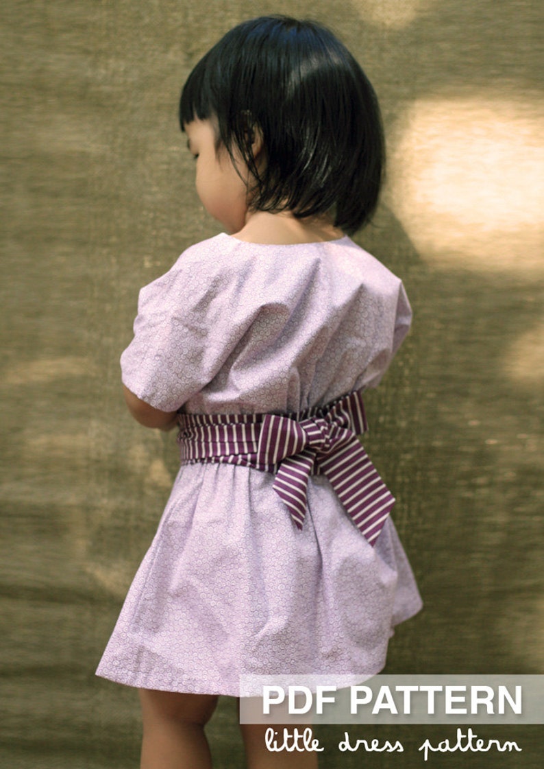 Kimono Dress PDF Pattern Size 12 months to 8 years old and tutorial, PDF Downloadable, Easy Pattern image 5