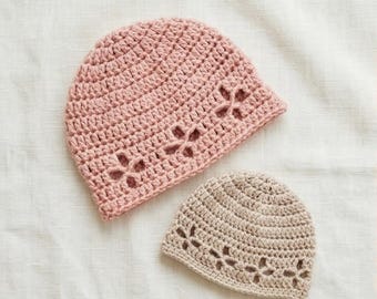 Enkelt virkmönster för babymössa – Nyföddmössa i PDF-format, virkprojekt för nybörjare