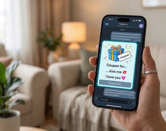 DIY Romantic Telegram Bot Template | Digital Anniversary Gift for Couples | Custom Love Coupons & Scavenger Hunt Script | Digital Download