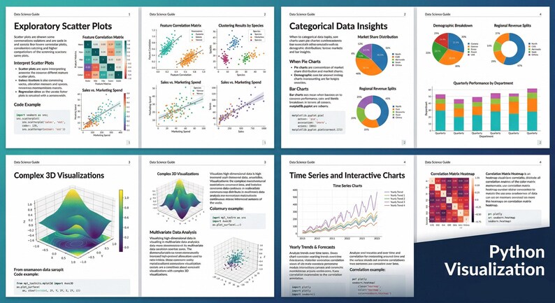 Comprehensive Matplotlib Python Guide | 100+ Page Data Science Visualization Cheat Sheet | Jupyter Notebook PDF Tutorial & Code image 4