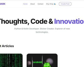 Minimalist Personal Portfolio & Blog Website Template | HTML, CSS, JS | Dark/Light Mode | Frontend Developer Mini Project | Source Code