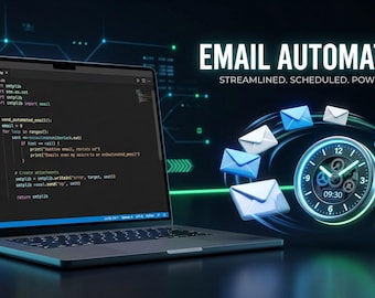 Python Bulk Email Sender with Scheduler - Automated SMTP Mailer for Marketing & Reports - One-Time Purchase Email Automation Script